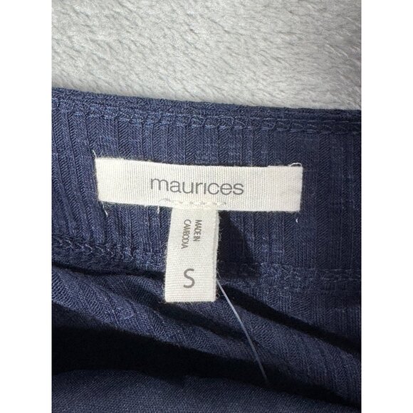 Maurices Navy Sleeveless Tank Top With Crochet Detail At Neckline Size S - Picture 10 of 13